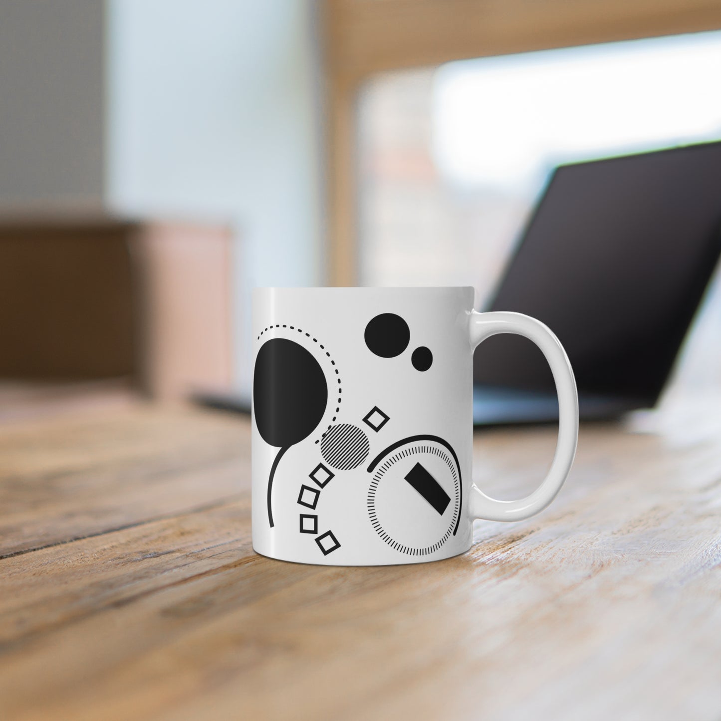 Geometric Insight Mug – Right Triangle with Inscribed Circle Diagram