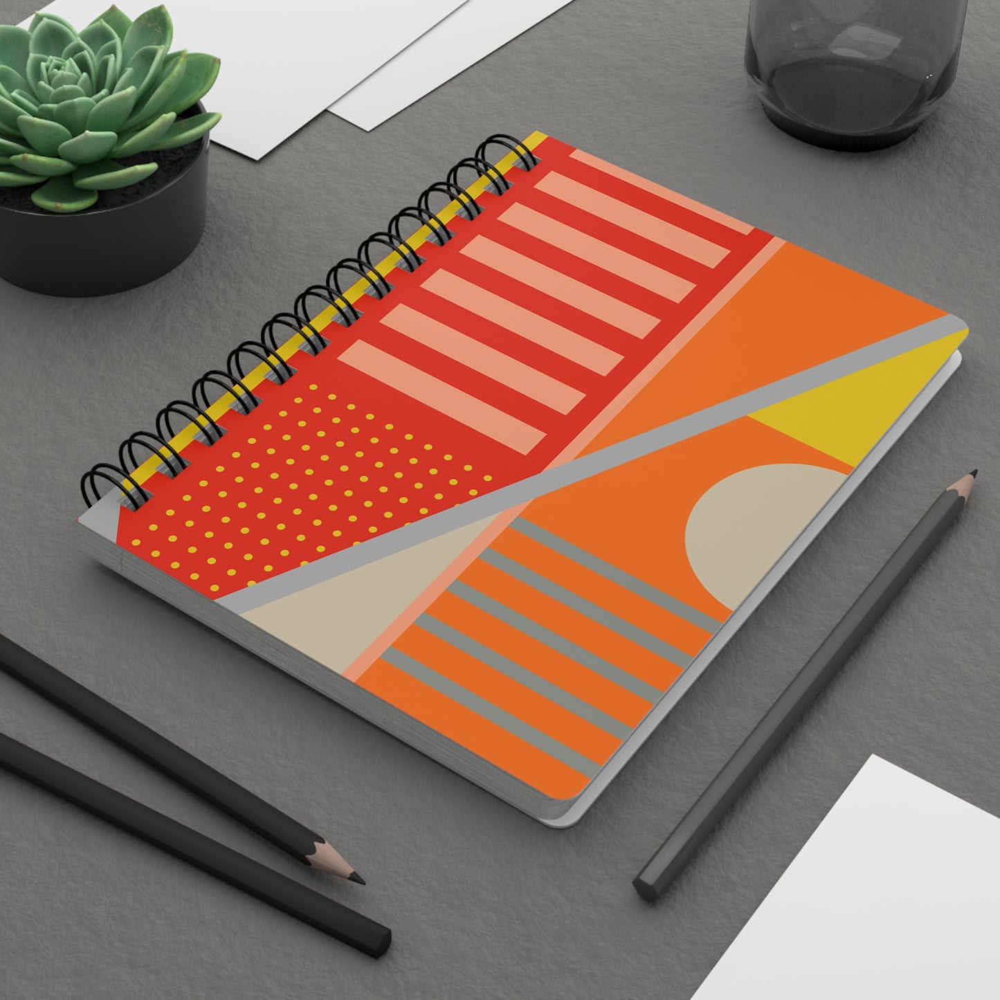Abstract Stripes & Shapes Notebook