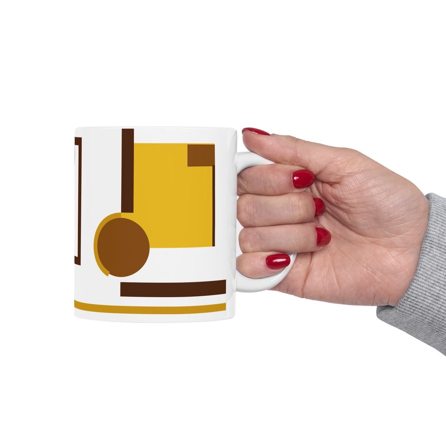 Golden Circle & Linework Coffee Mug | 11 oz Mug