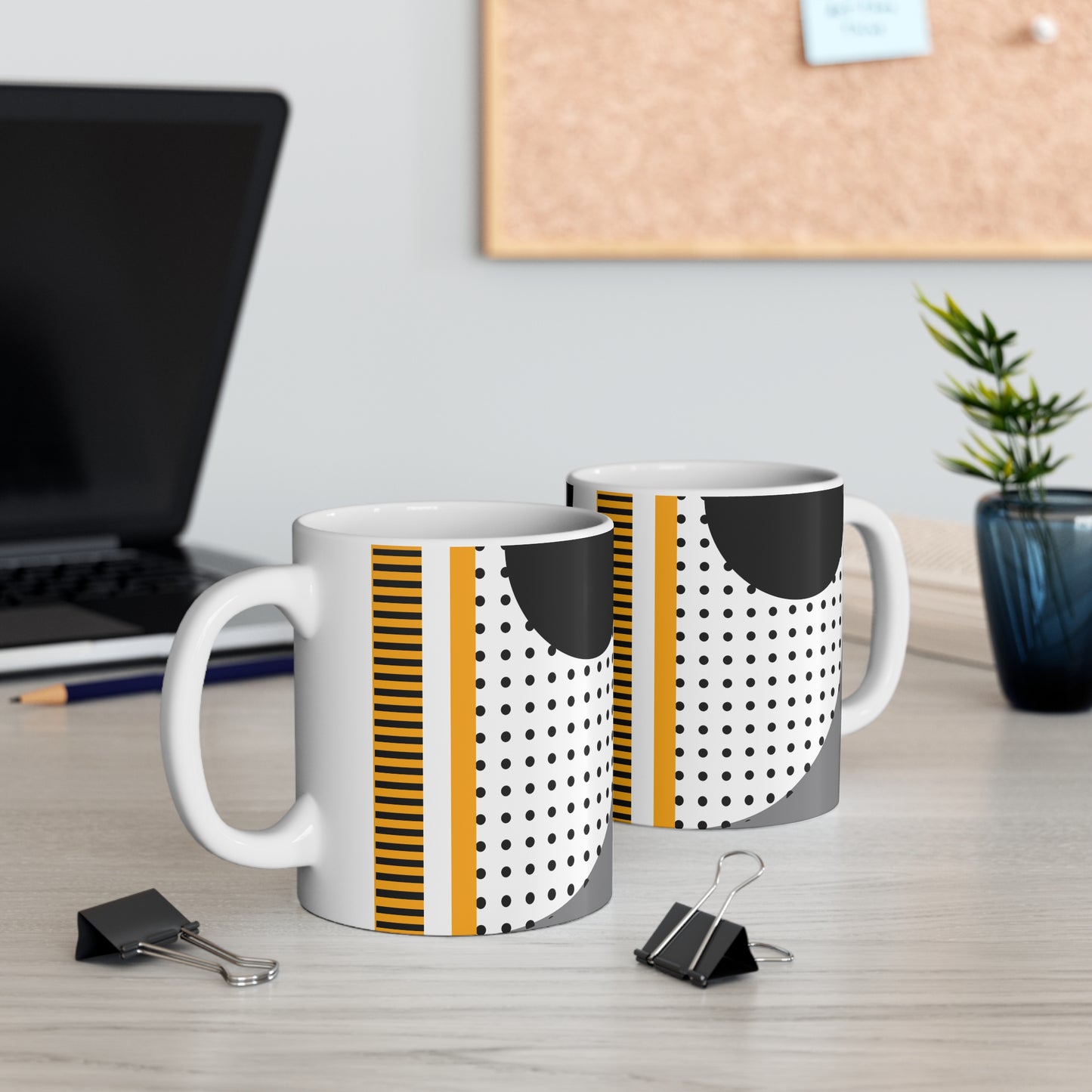 Signal & Shadow – Abstract Stripe Mug