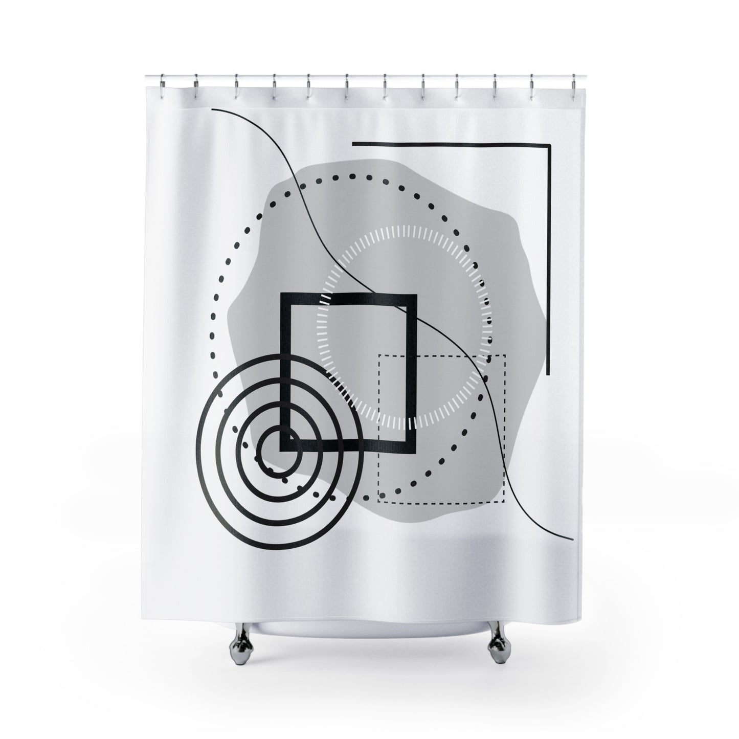 Elegant Geometric Shower Curtain – Modern Bath Decor