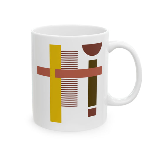 Modern Abstract Ceramic Mug – Bold Geometry Meets Everyday Elegance