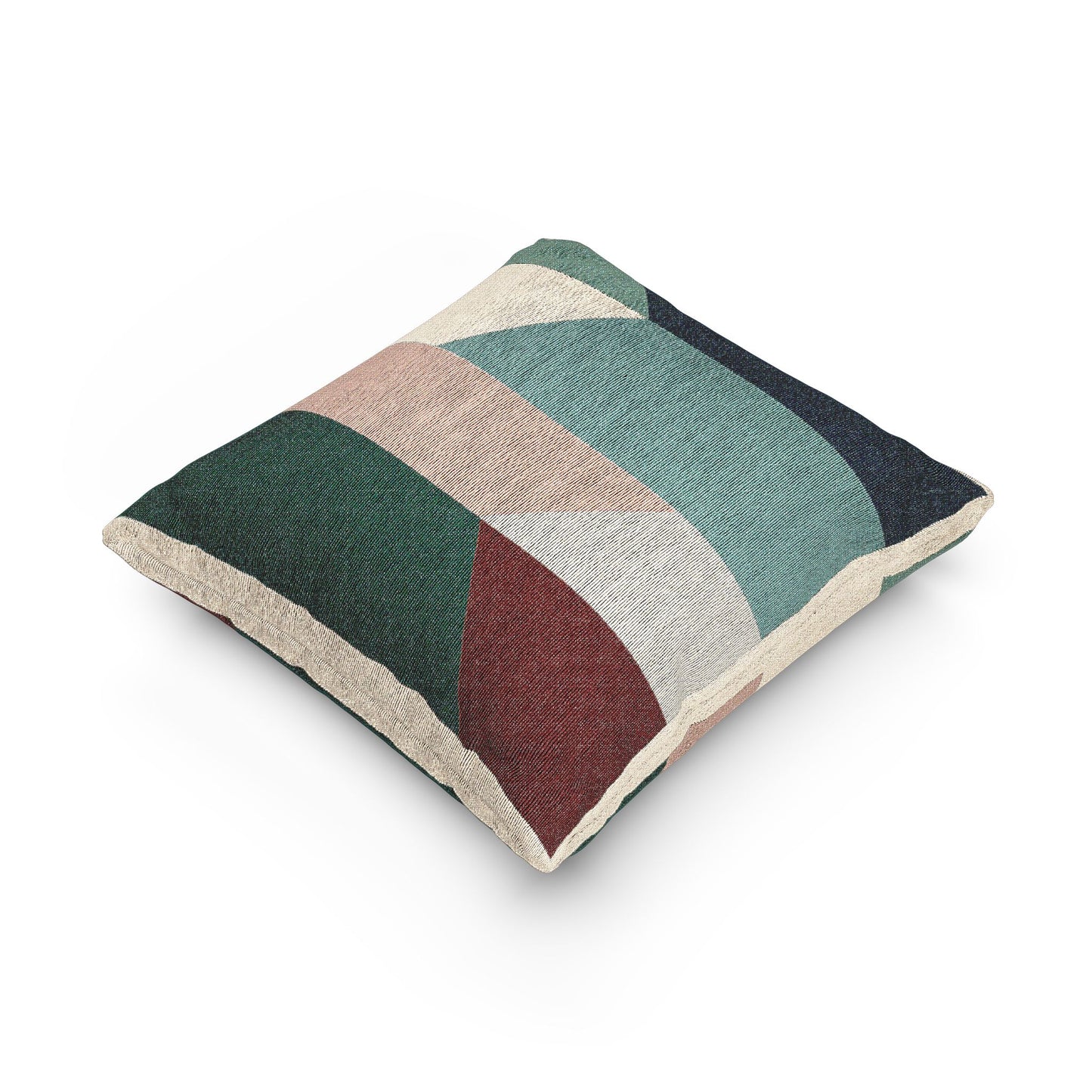 Color Grid Throw Pillow – Muted & Bold Geometry in Eight Blocks