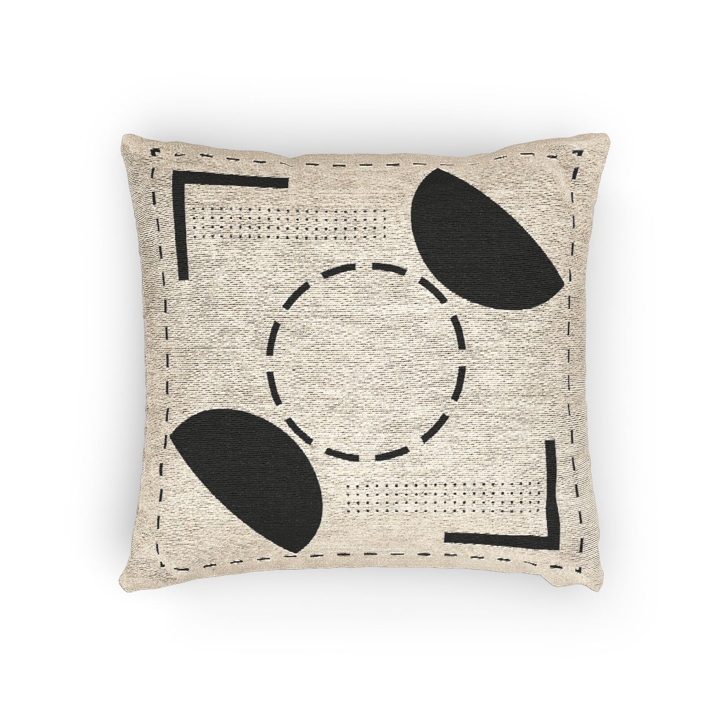 Stitched Minimalism – Geometric Woven Throw Pillow