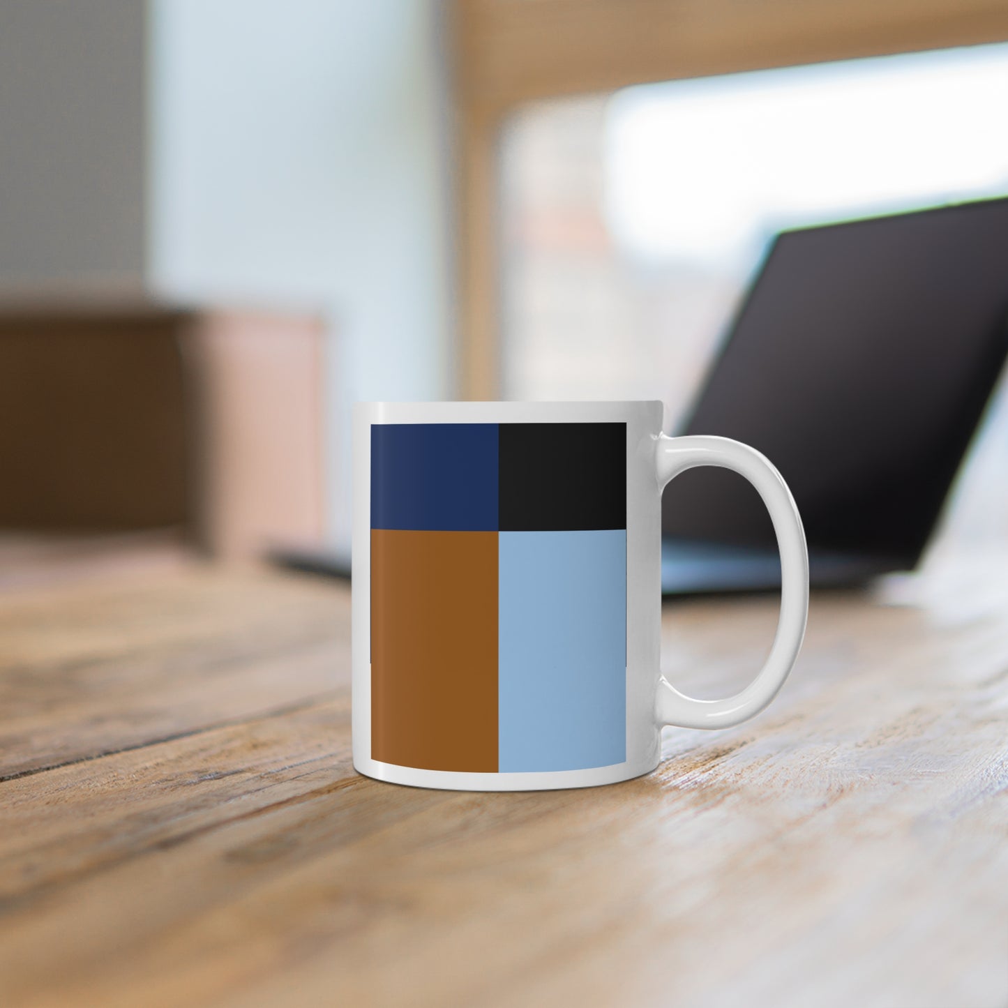 Color Block Mug | 11oz Ceramic Mug | Modern Architectural Minimalist Design