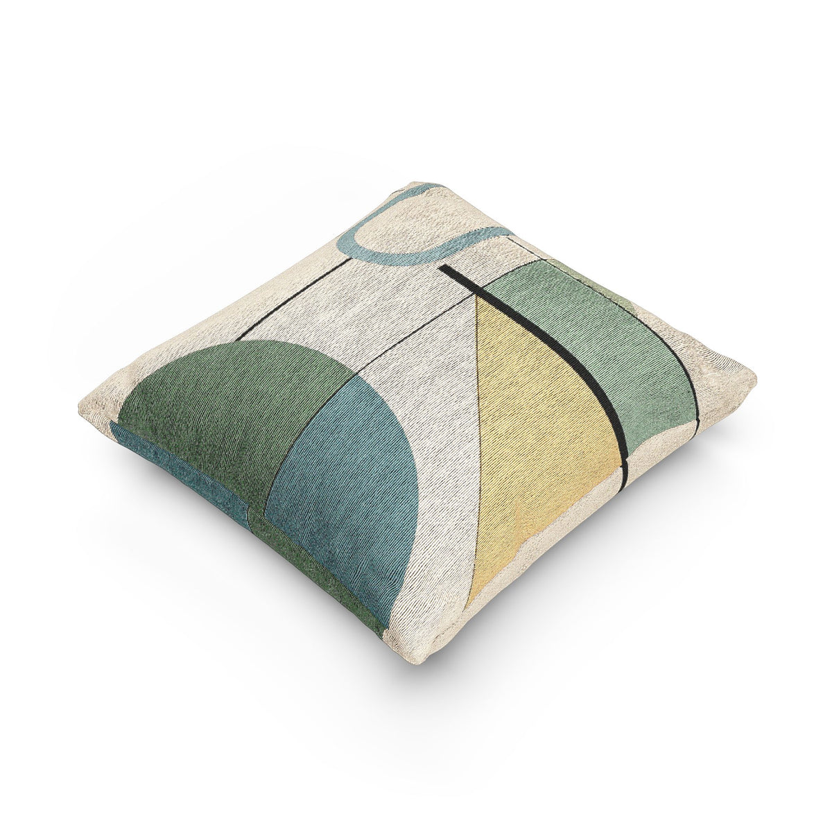 Structured Abstract Geometric Throw Pillow – Modern Earthy Accent