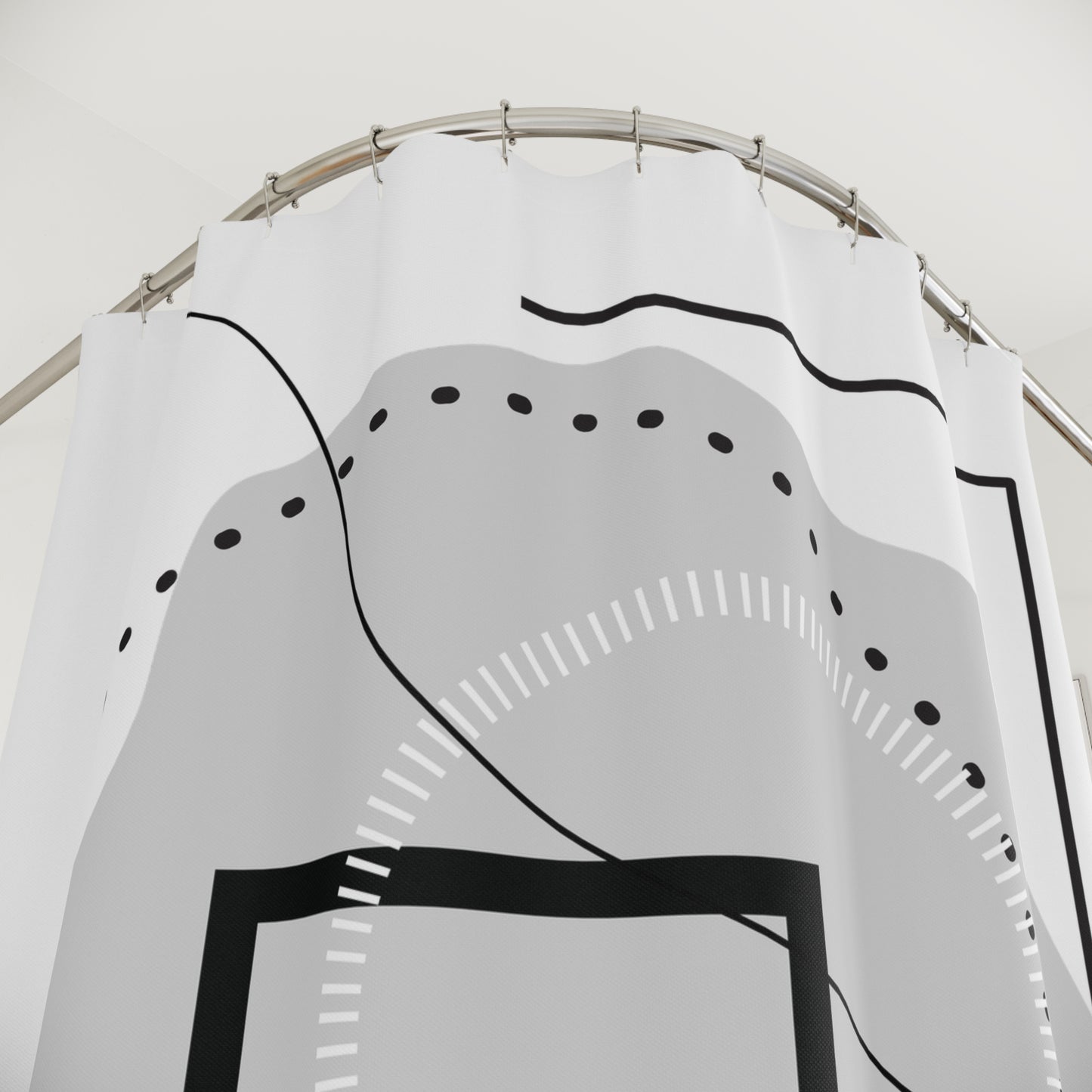 Elegant Geometric Shower Curtain – Modern Bath Decor