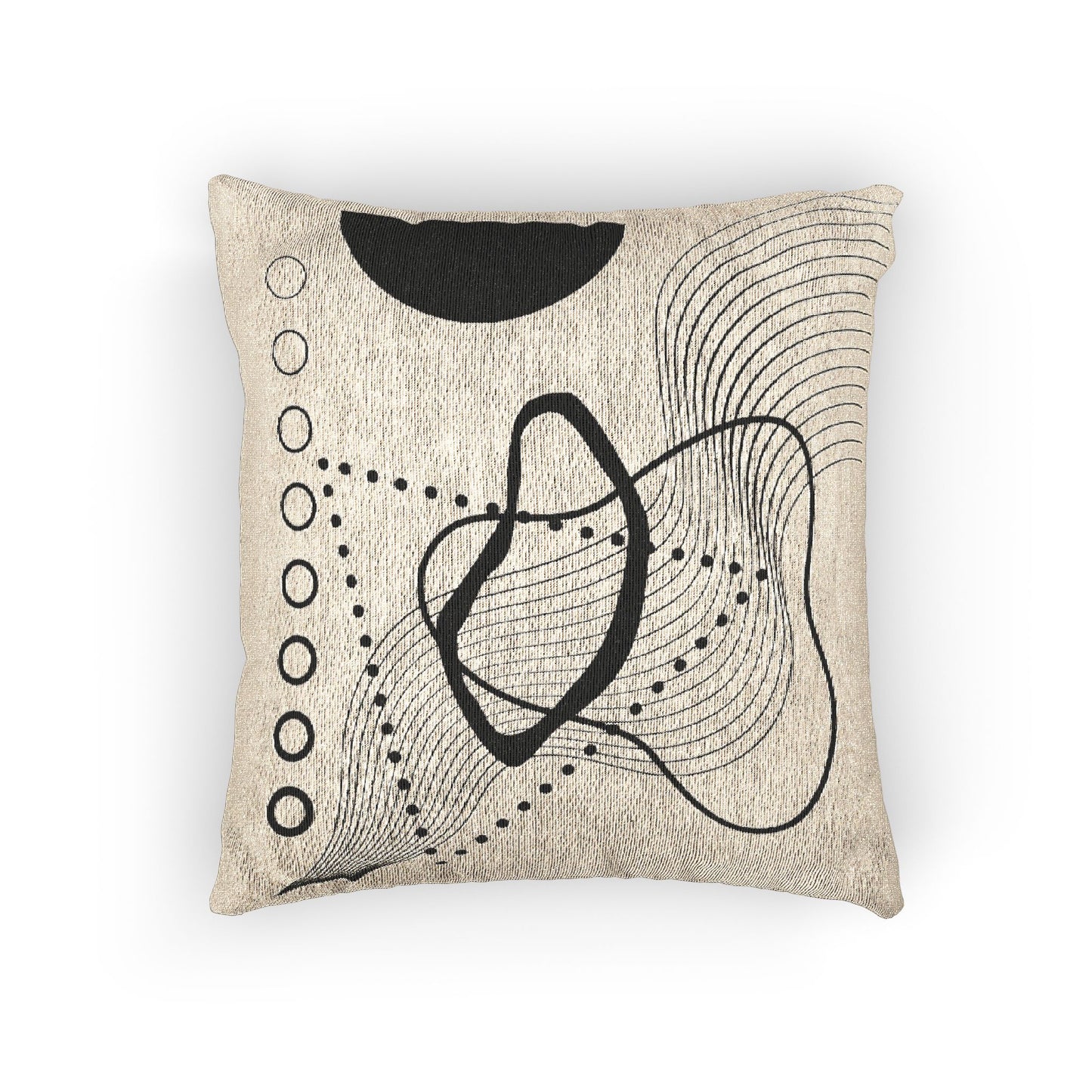 Dotted Geometry – Geometric Woven Throw Pillow