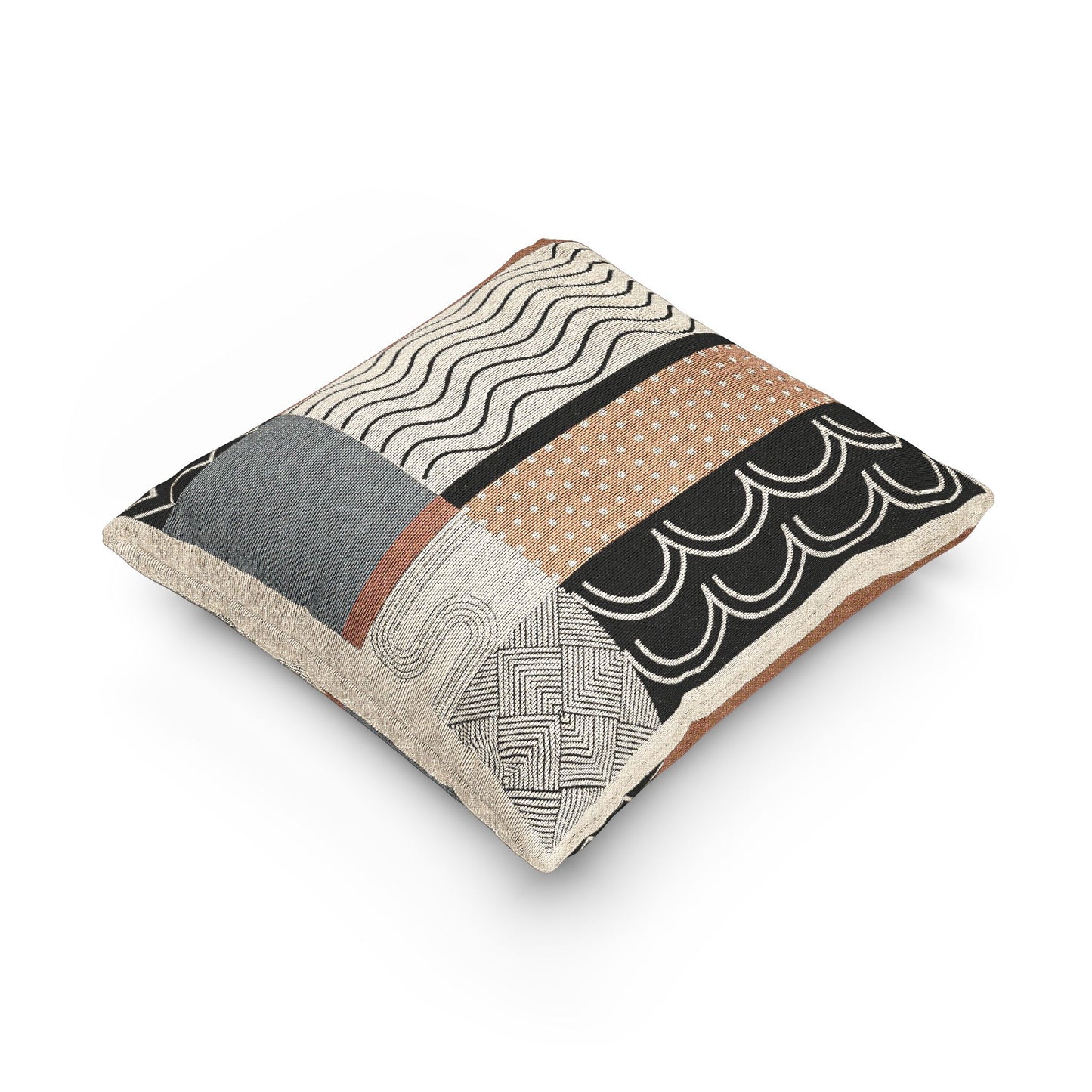 Modern Eclectic Patchwork – Woven Throw Pillow