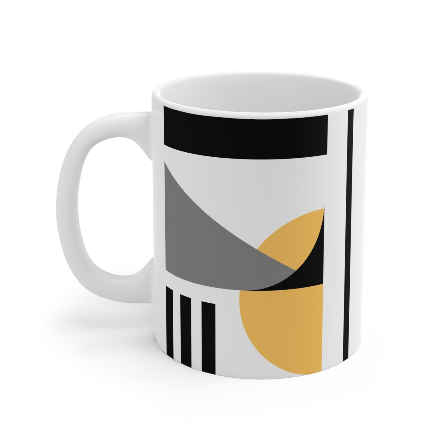 Geometric Glow – Abstract Form Ceramic Mug