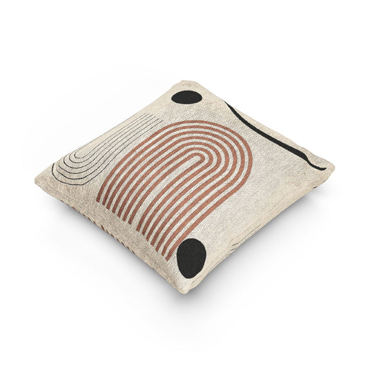 Boho Abstract Woven Pillow - Modern Decorative Cushion for Cozy Living Spaces