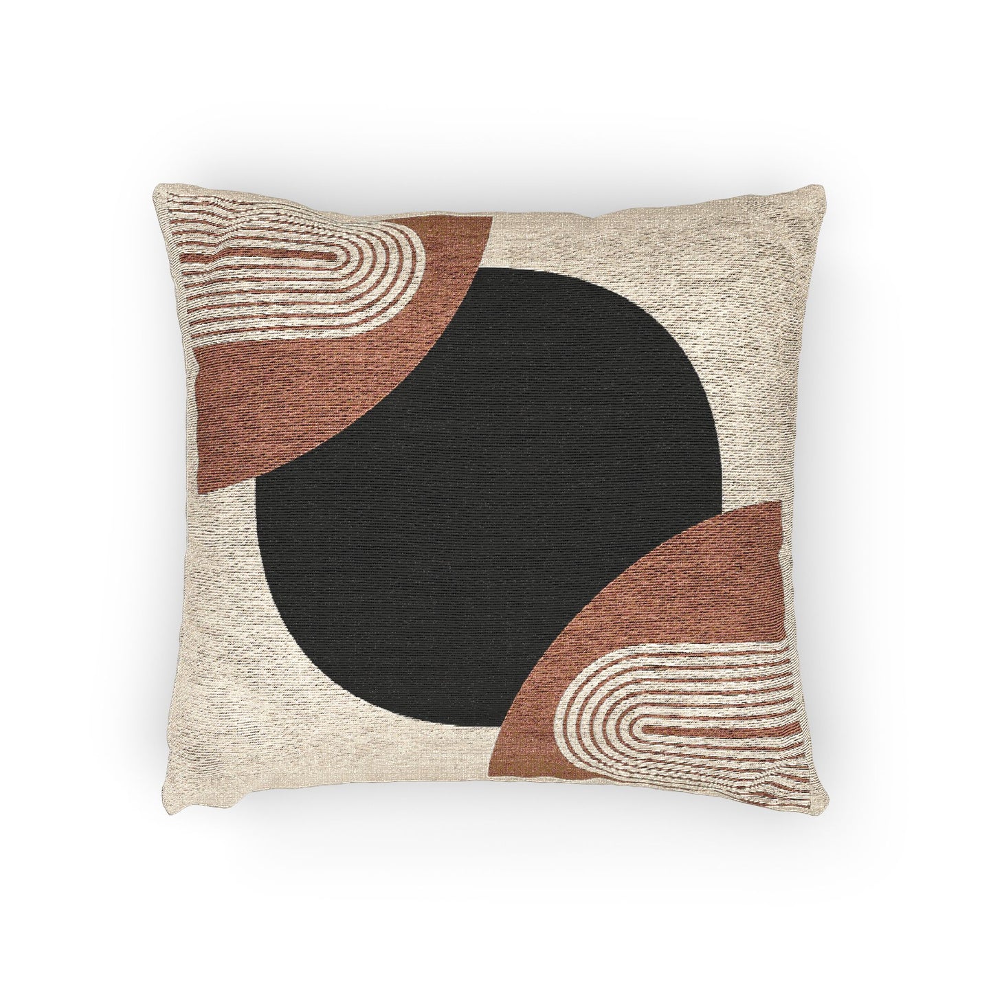 Golden Arches – Geometric Woven Throw Pillow