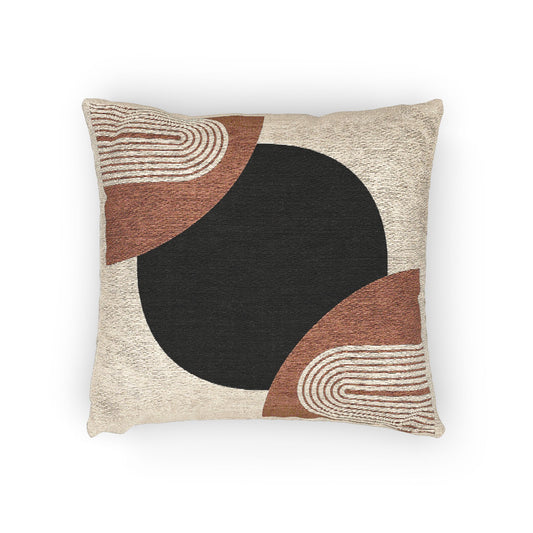 Golden Arches – Geometric Woven Throw Pillow