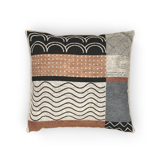 Modern Eclectic Patchwork – Woven Throw Pillow