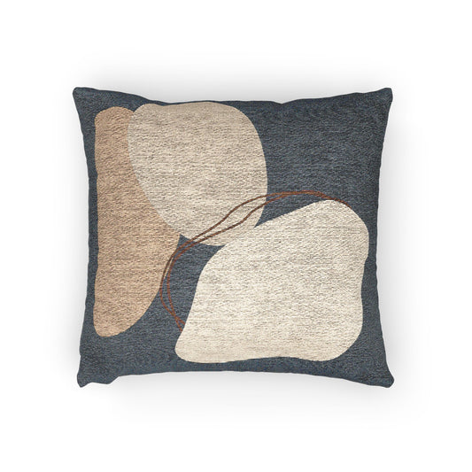 Organic Layers Throw Pillow – Earth Tones & Flowing Linework