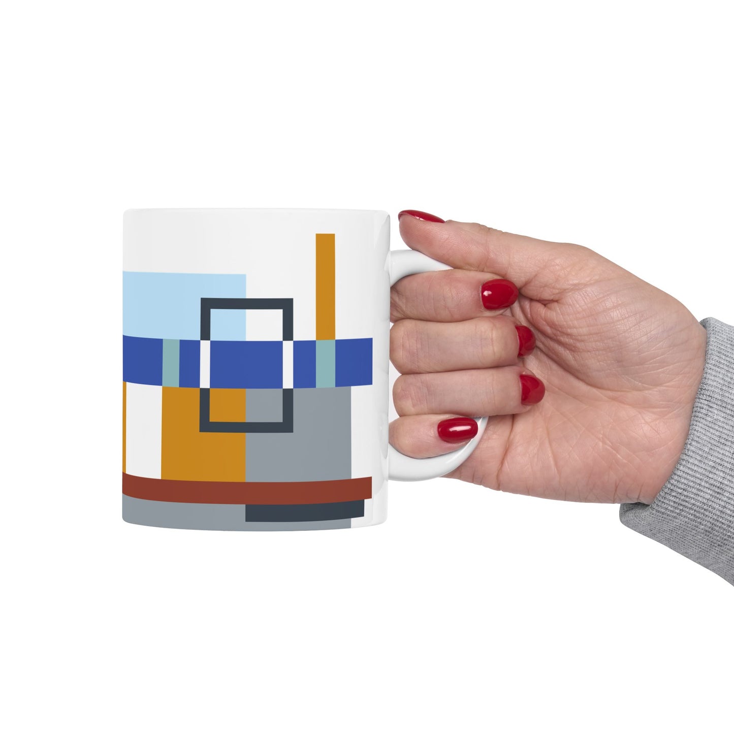Bauhaus Abstract Grid Coffee Mug | 11 oz Mug