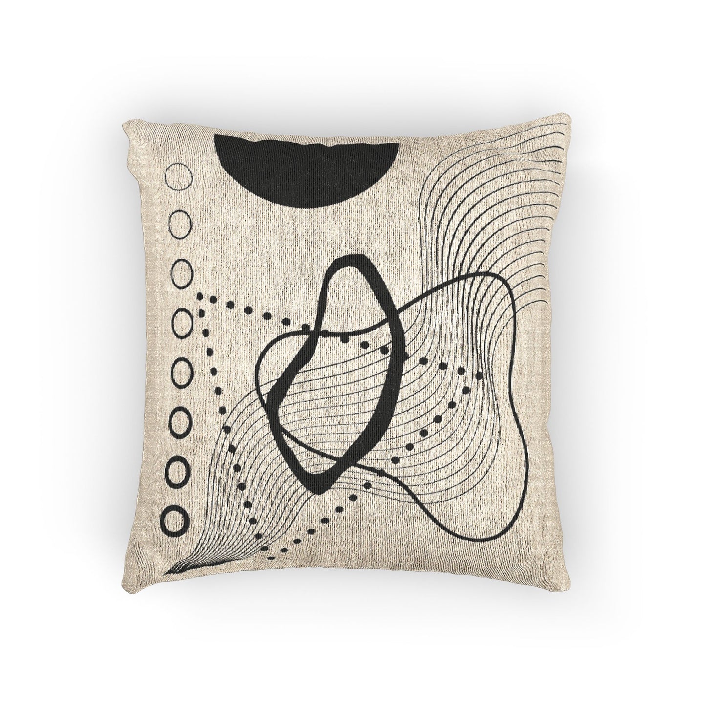 Dotted Geometry – Geometric Woven Throw Pillow