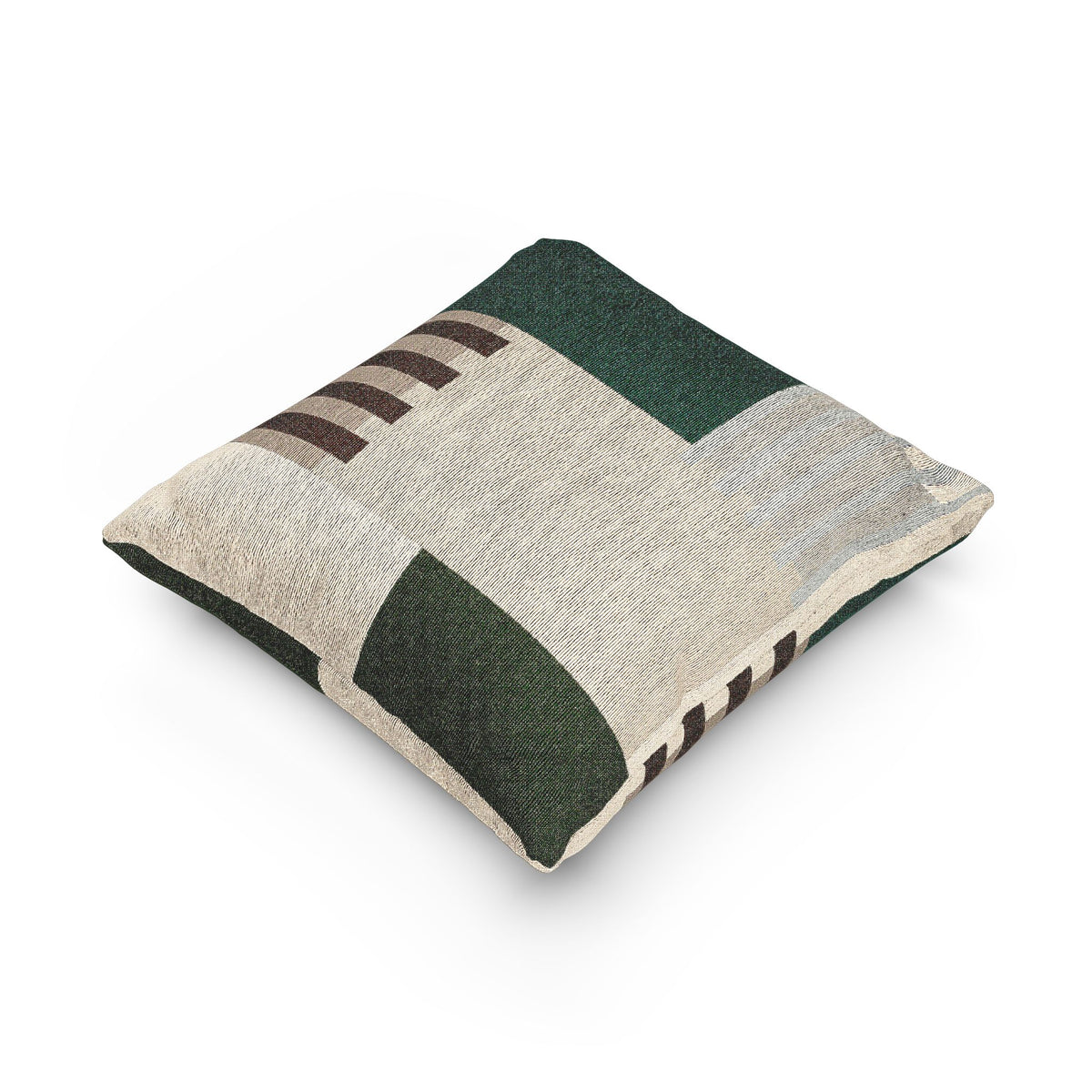 Earthy Geometric Throw Pillow – Modern Textured Accent