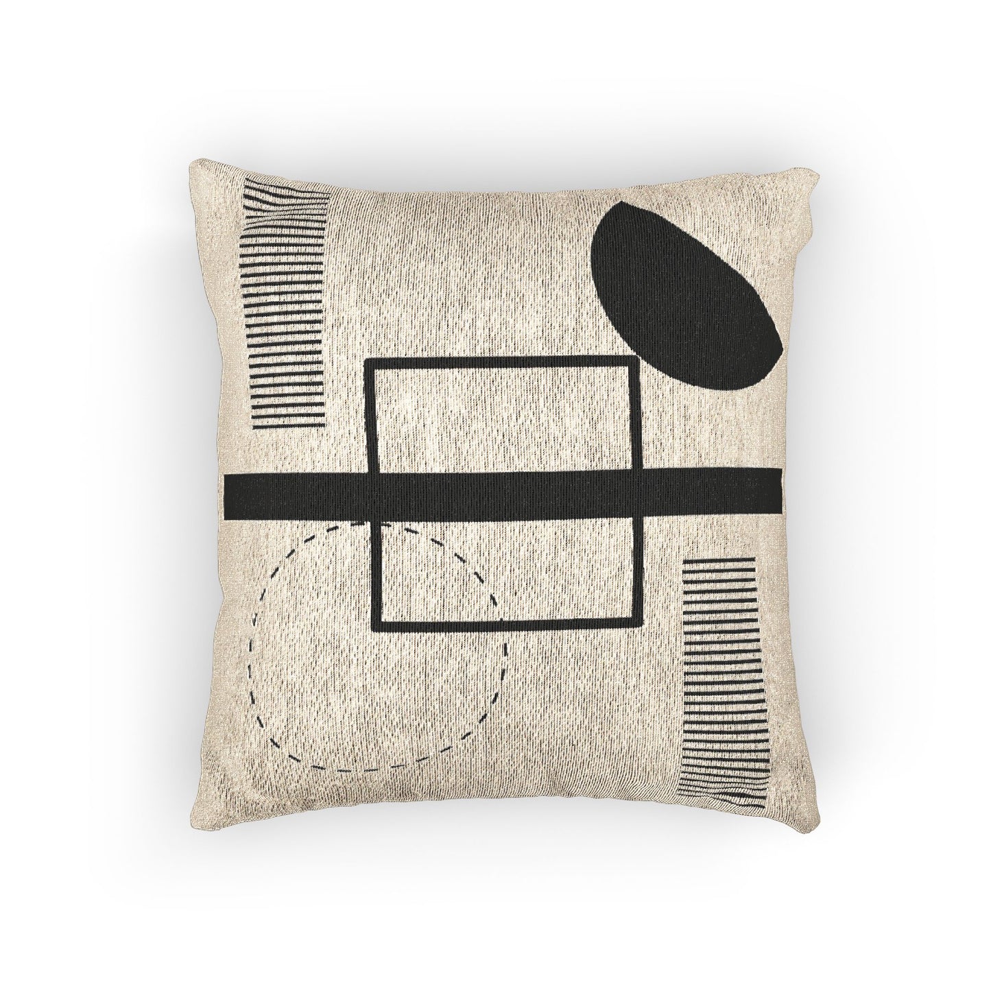 Modern Balance – Geometric Woven Throw Pillow