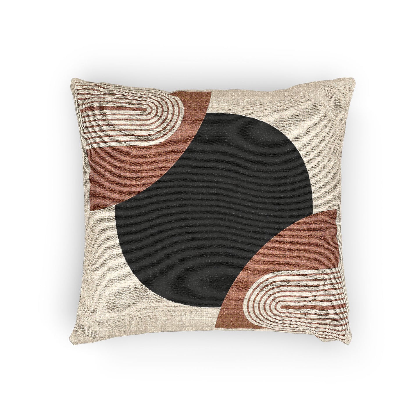 Golden Arches – Geometric Woven Throw Pillow