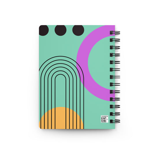 Grid Spectrum Spiral Notebook