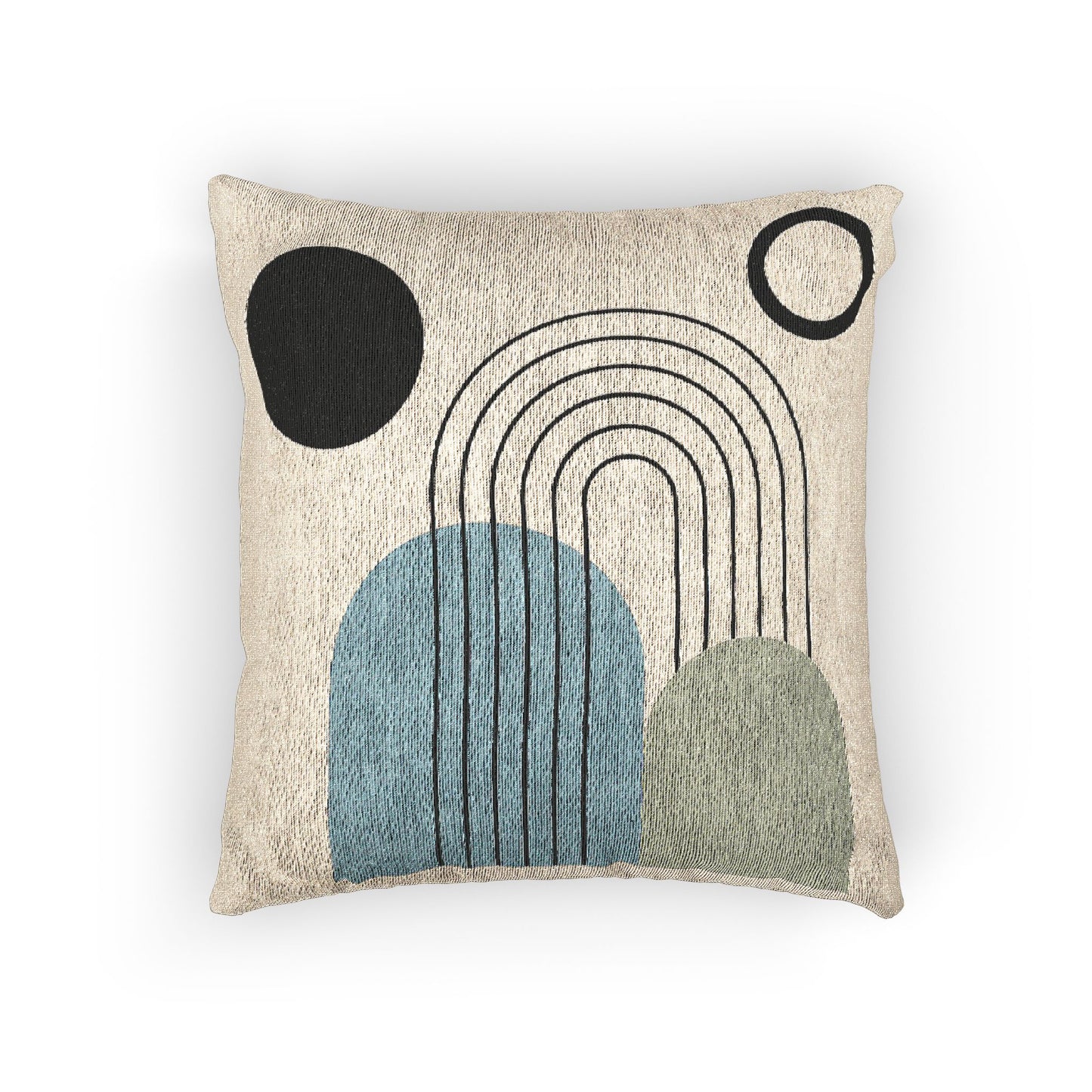 Modern Silhouettes – Geometric Woven Throw Pillow