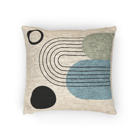 Modern Silhouettes – Geometric Woven Throw Pillow