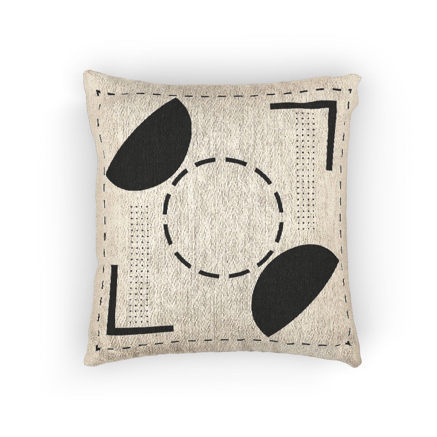 Stitched Minimalism – Geometric Woven Throw Pillow