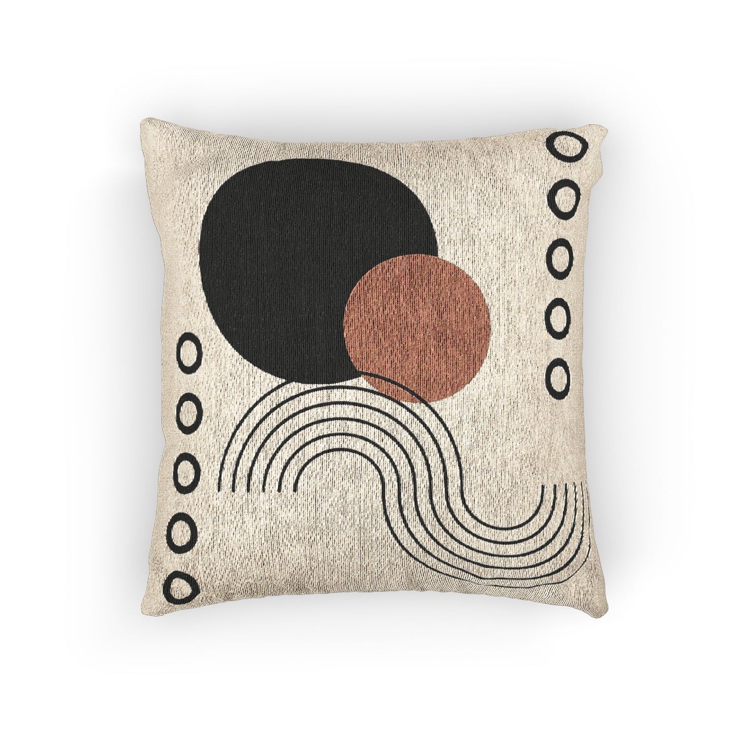 Orbital Balance – Geometric Woven Throw Pillow
