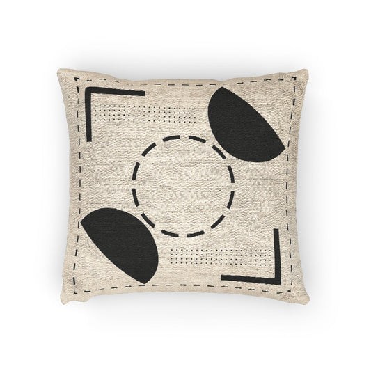 Stitched Minimalism – Geometric Woven Throw Pillow