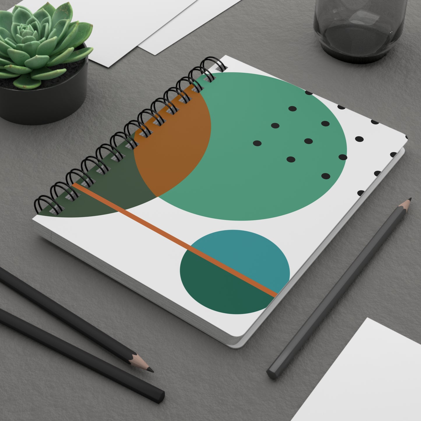 Orbit Grid Spiral Notebook