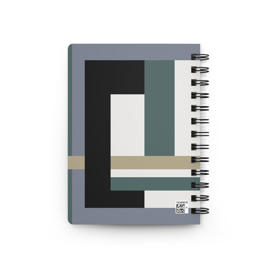 Muted Blocks & Lines Spiral Notebook