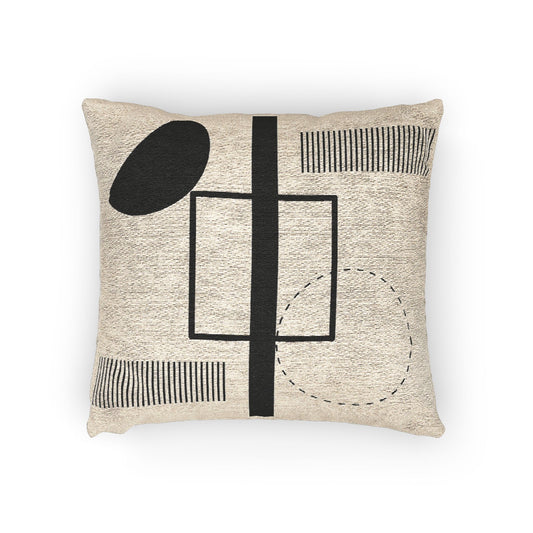 Modern Balance – Geometric Woven Throw Pillow