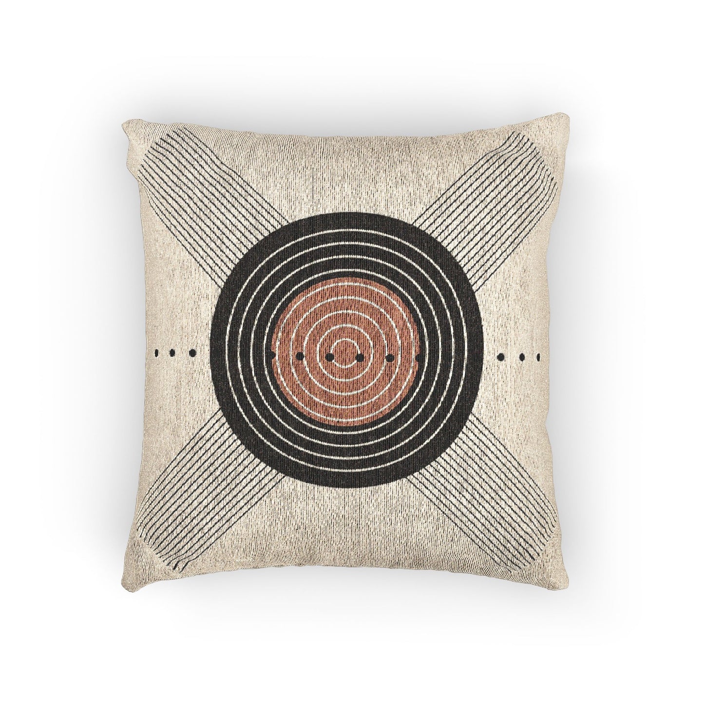 Orbit Luxe – Geometric Woven Throw Pillow