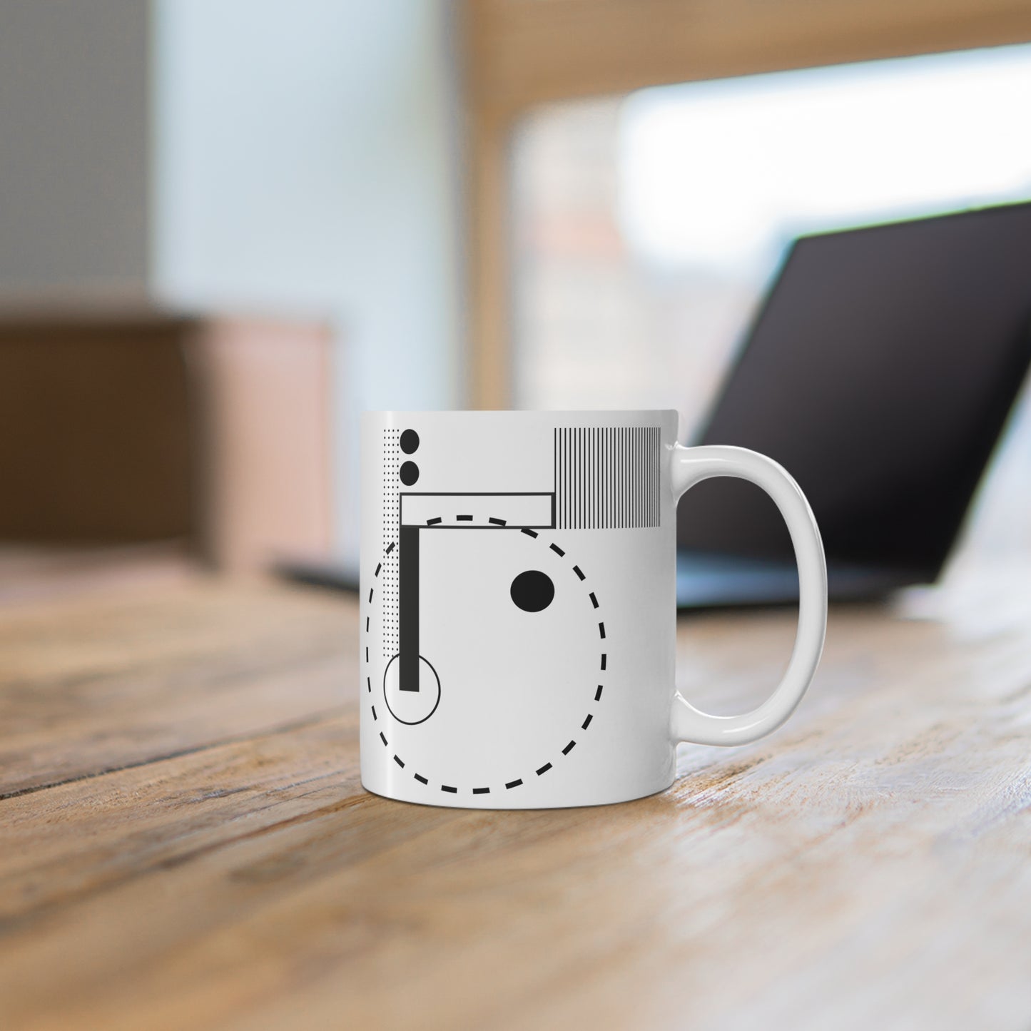 Corner Form Mug | 11oz Ceramic Coffee Mug | Minimalist Architectural Geometry