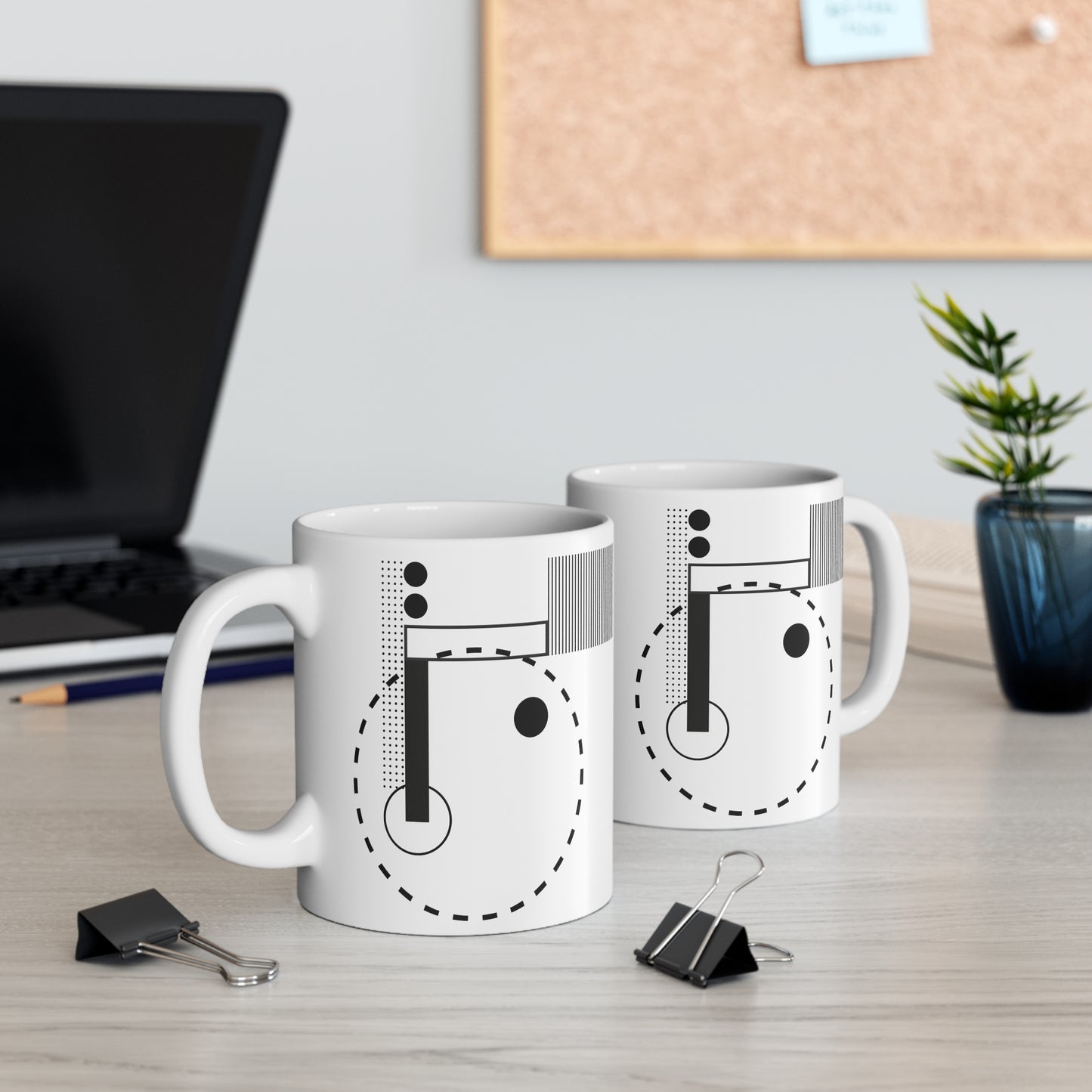 Corner Form Mug | 11oz Ceramic Coffee Mug | Minimalist Architectural Geometry