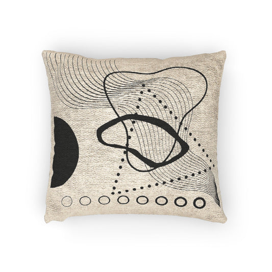 Dotted Geometry – Geometric Woven Throw Pillow