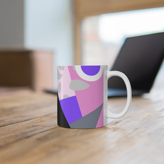Visual Pulse – Abstract Geometry Ceramic Mug