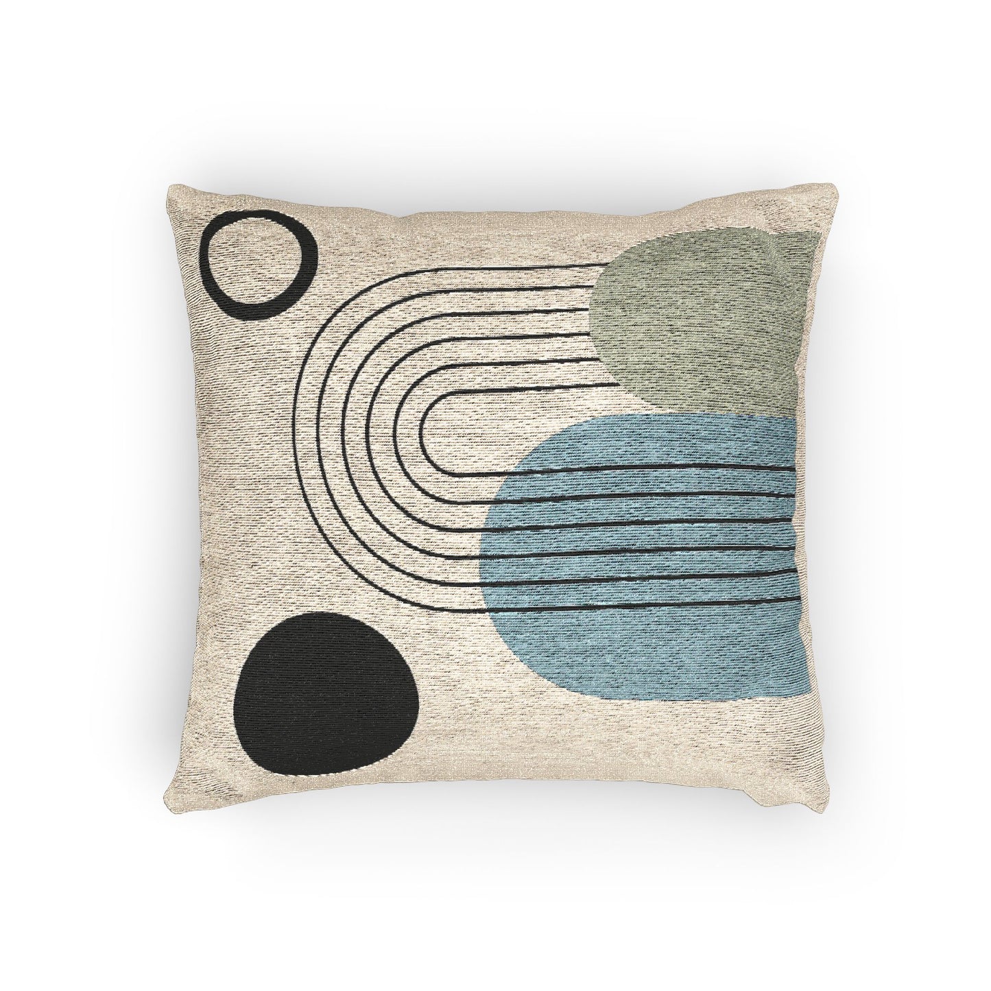 Modern Silhouettes – Geometric Woven Throw Pillow