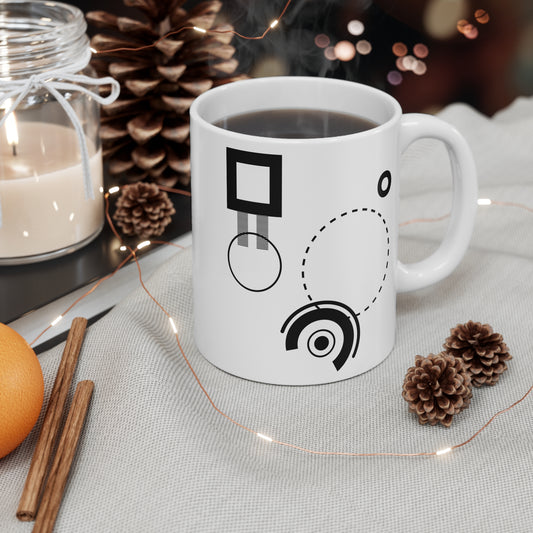 "Elevation Lines" Mug | 11oz Ceramic Mug | Architect-Designed Geometric Art