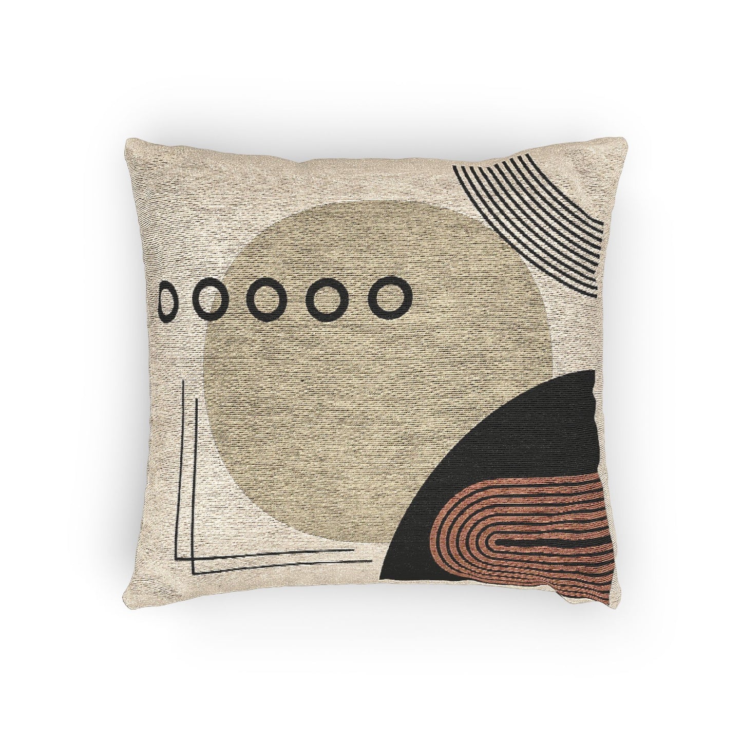Orbital Elements – Geometric Woven Throw Pillow