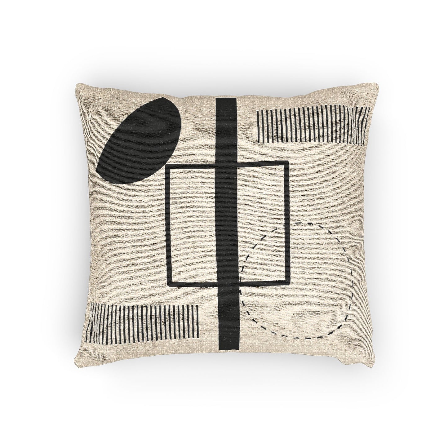 Modern Balance – Geometric Woven Throw Pillow