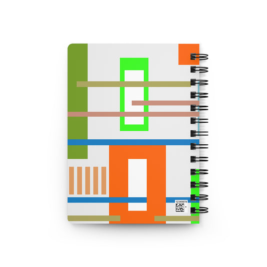 Cozy Geometric Abstract Spiral Notebook