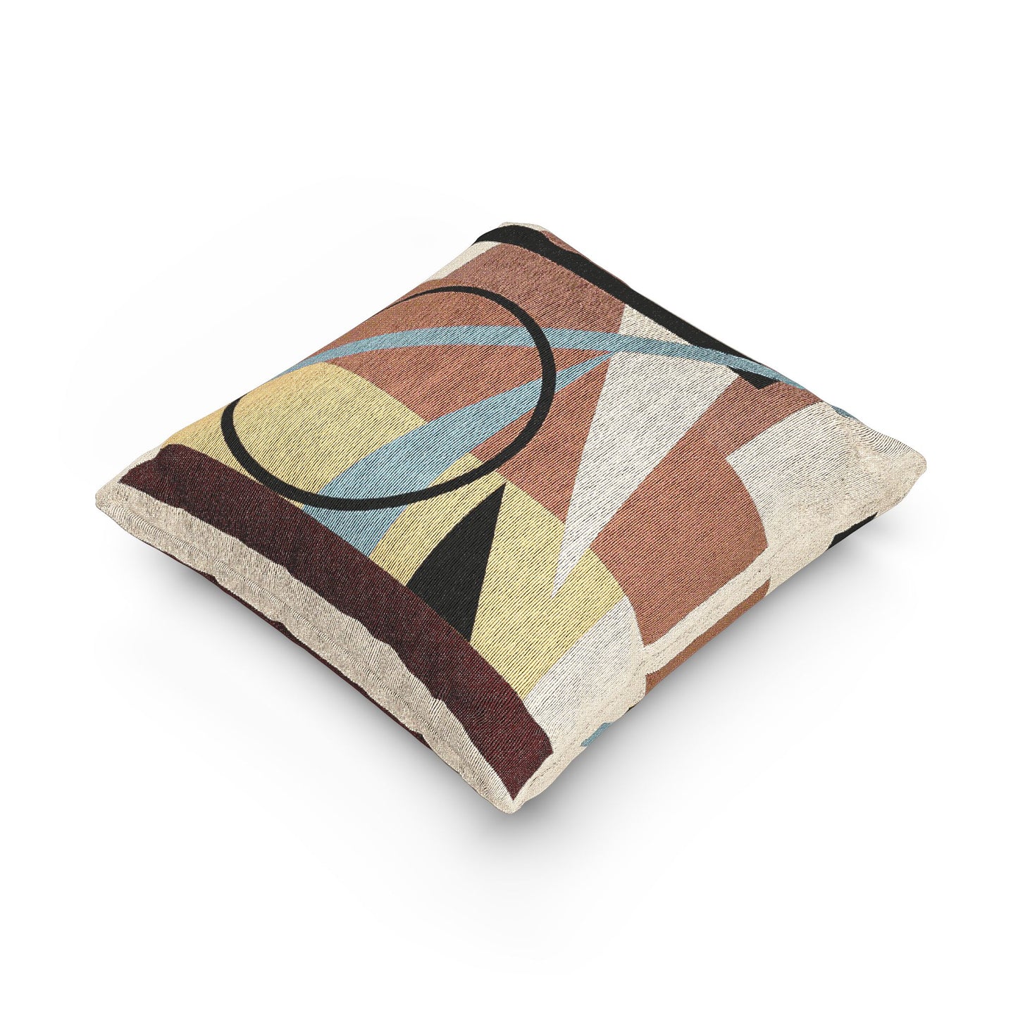 Shard & Signal Throw Pillow – Bold Geometry in Earth & Electric Tones