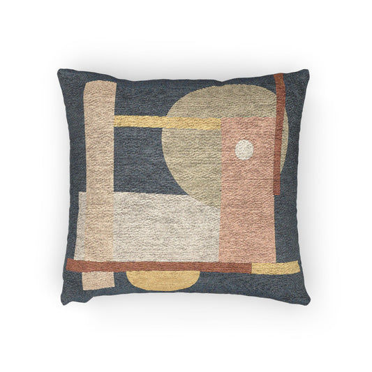 Intersect Throw Pillow – Earth & Citrus Geometry in Layered Motion
