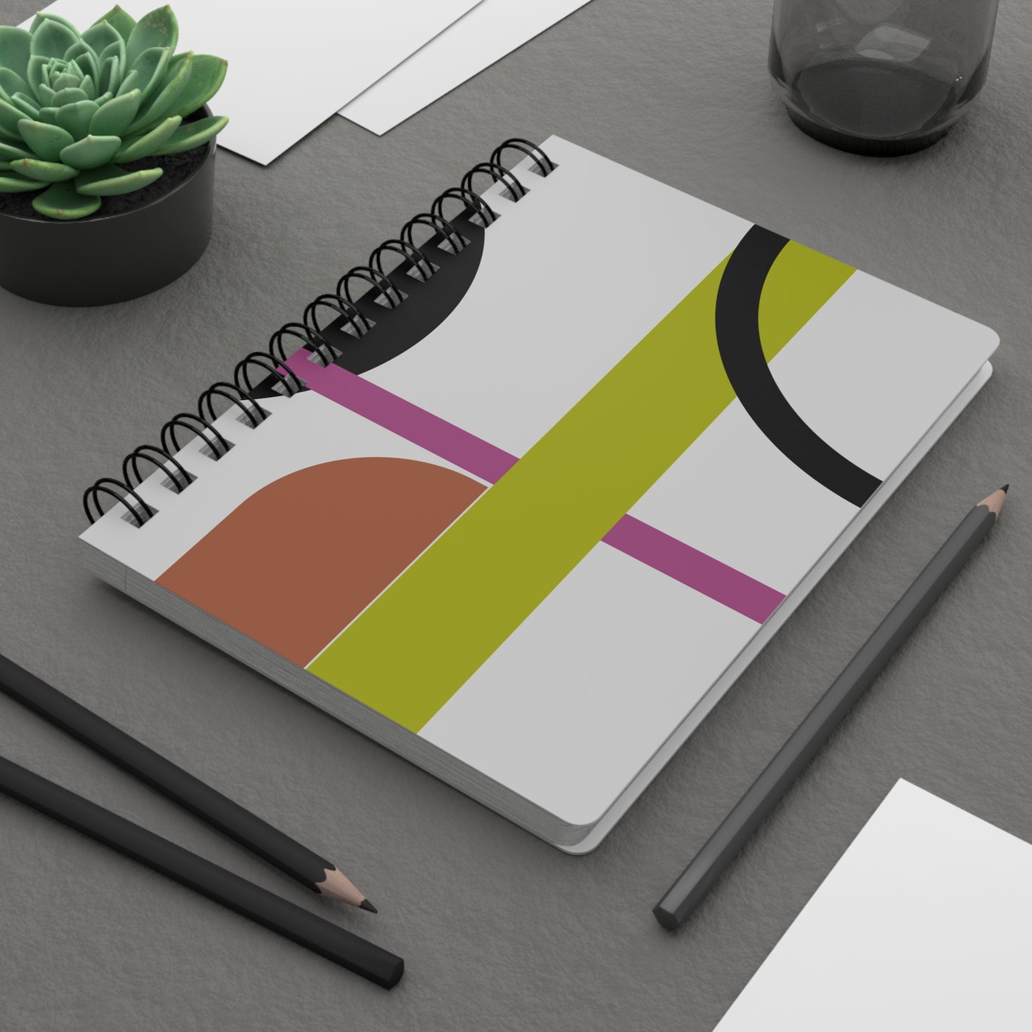 Intersect Abstract Spiral Notebook