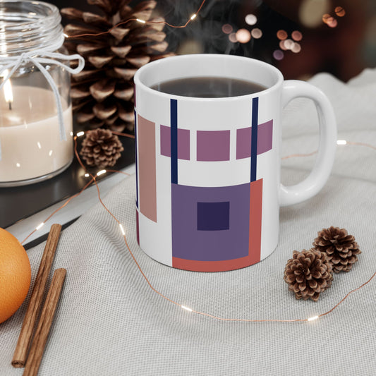 Purple Blocks & Cozy Coffee Mug | 11 oz Mug