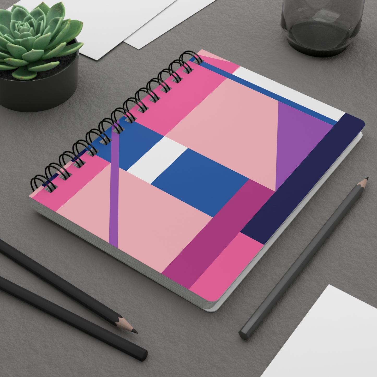 Prism Dreams: Abstract Spiral Notebook
