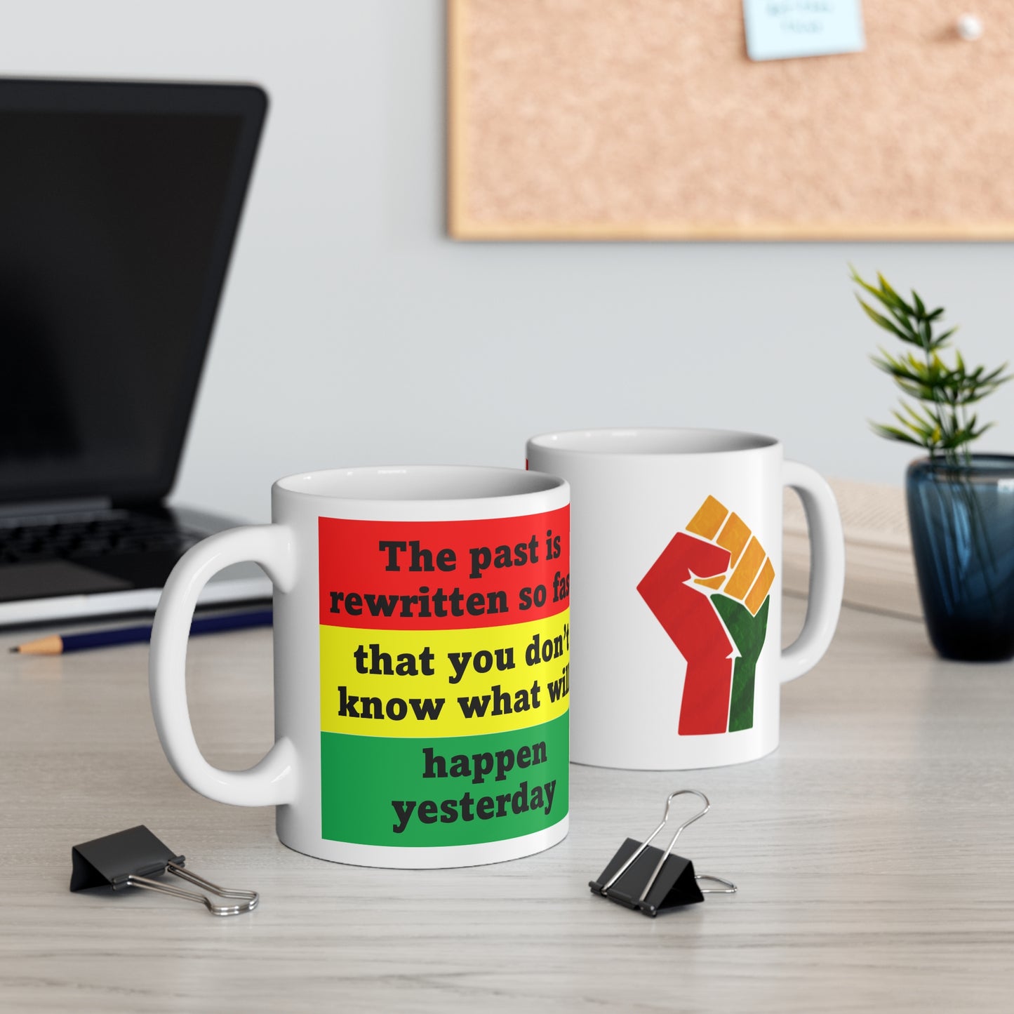 Echoes of Erasure – Ceramic Mug with Historical Quote