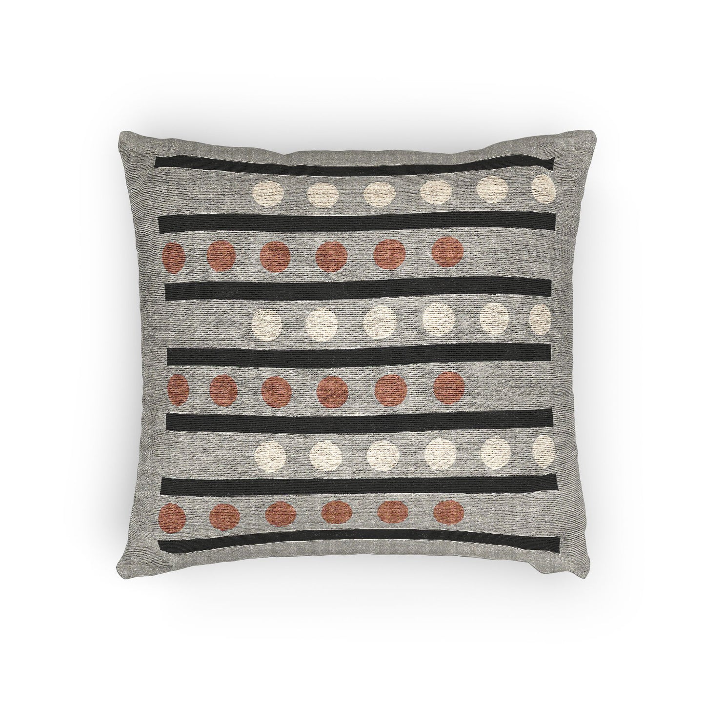 Dot Matrix – Geometric Woven Throw Pillow